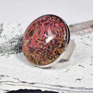SALE ! Material defect! Ring made of layers of graffiti paint set in glass. Upcycling jewelry unique graffiti jewelry Easter gift street art