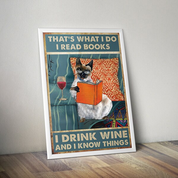 Poster artistico da parete con scritta in lingua inglese That What I Do I Read Books