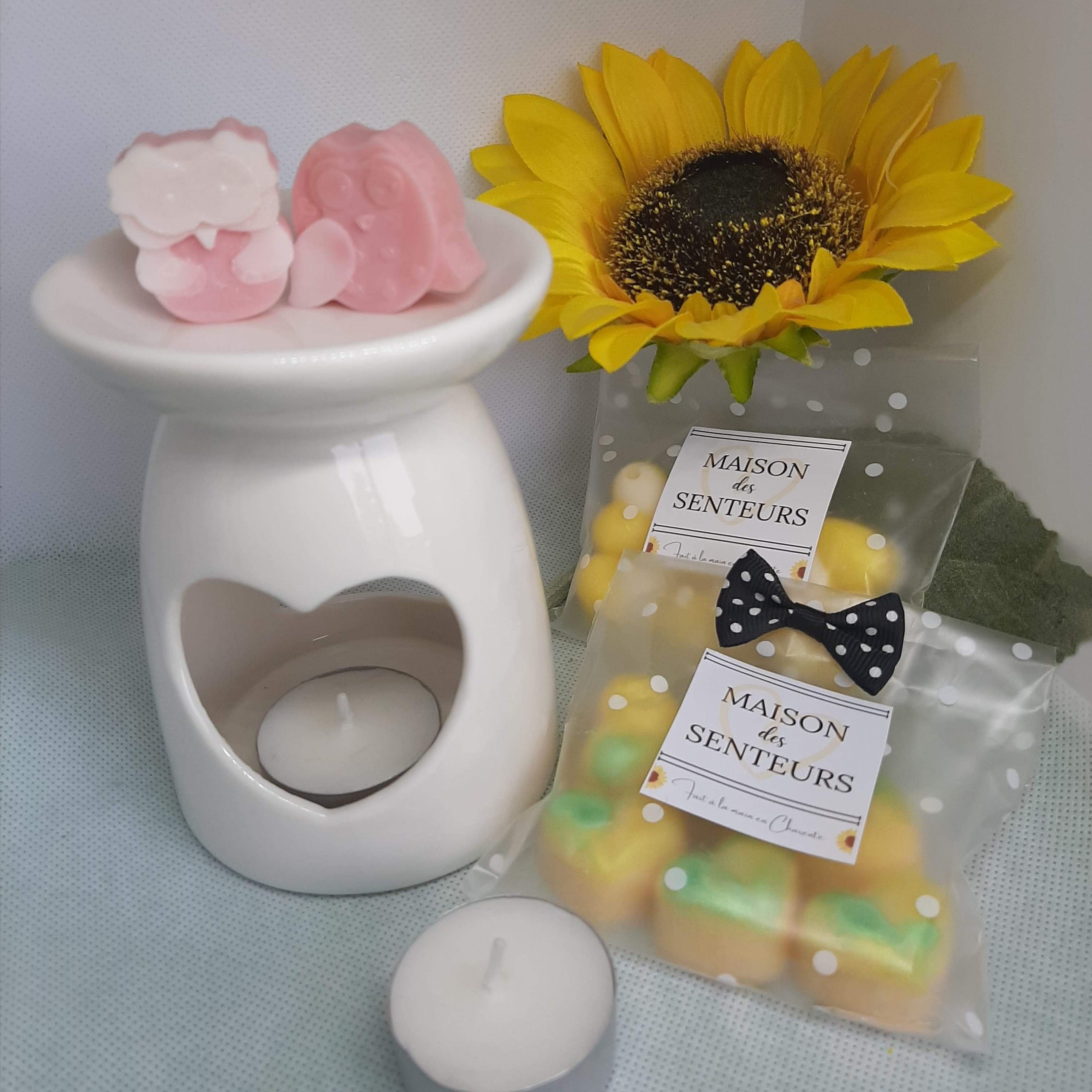 Coeur Coupé Fondeur de Cire en Céramique/Brûleur - Gris