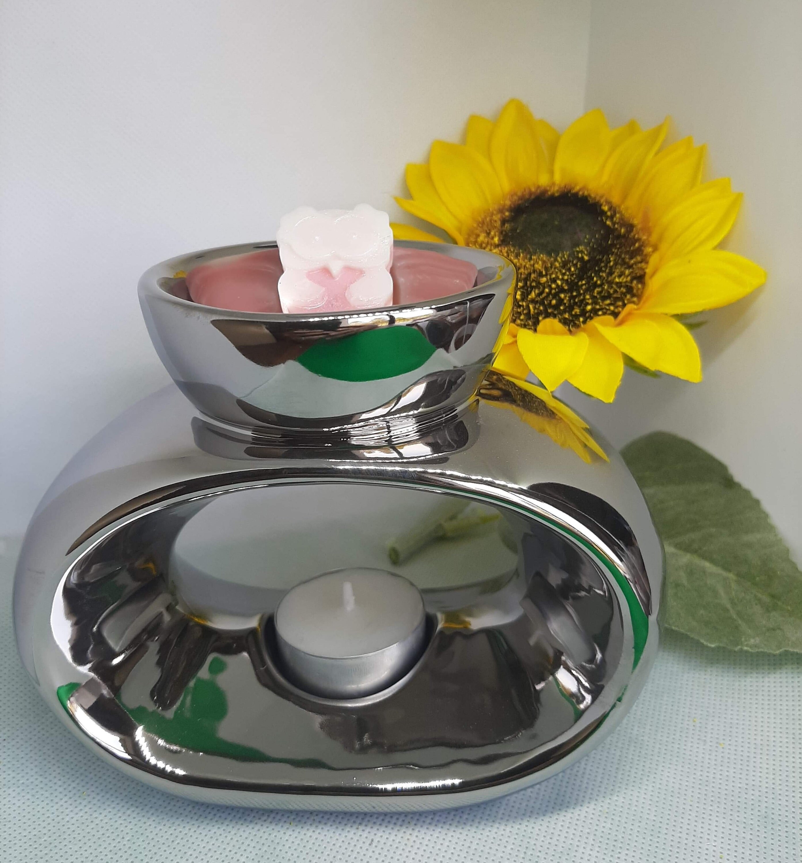 Elegance Fondeur de Cire en Céramique/Brûleur - Chromé