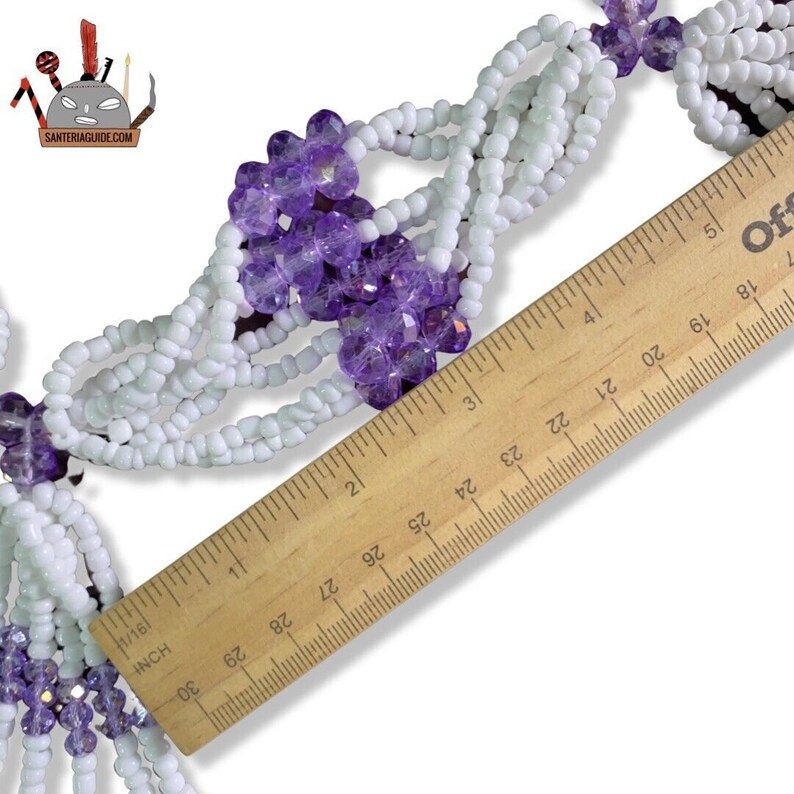 Santería Obatala Obamoro Mazo Ceremonial Beaded Necklace for Sopera Vessel image 8