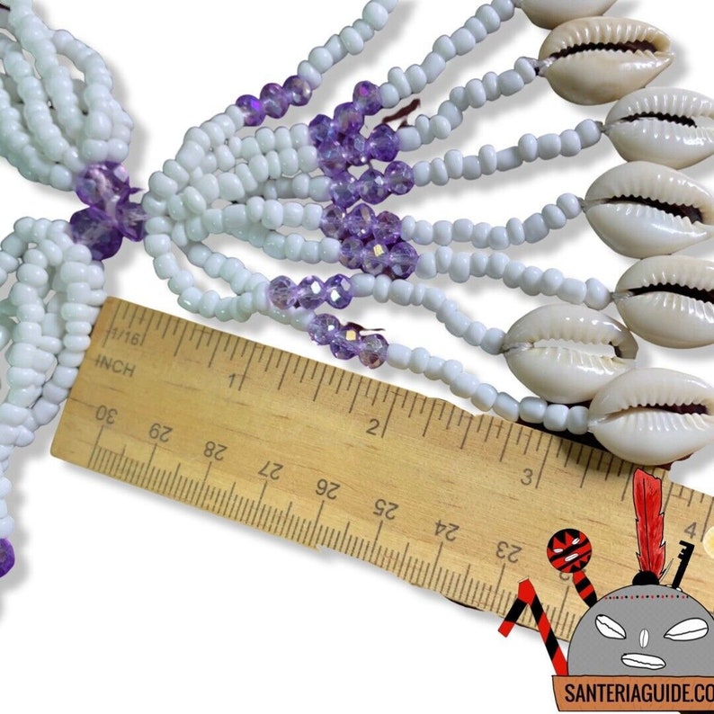 Santería Obatala Obamoro Mazo Ceremonial Beaded Necklace for Sopera Vessel image 9