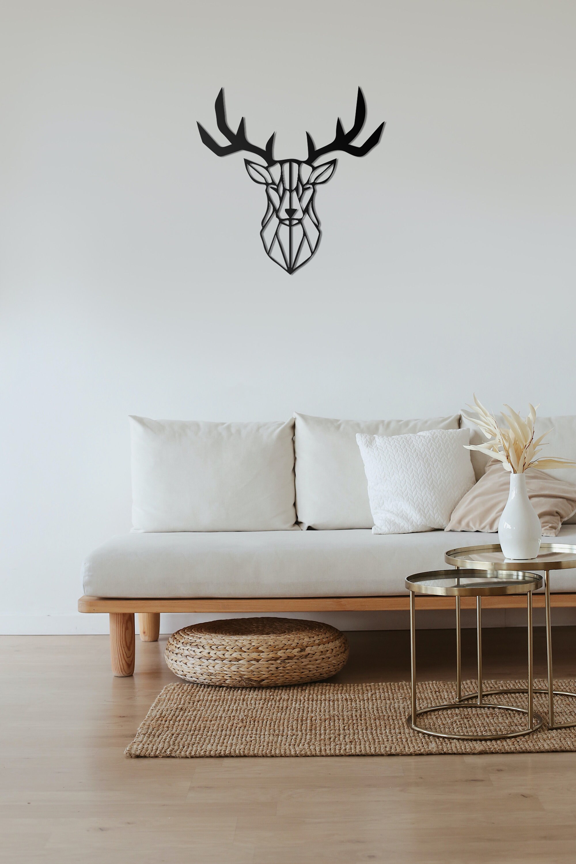 Deer Head Metal Art for Wall Front Door Decor Metal Signs Etsy