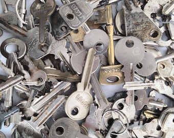 10x Chaves Vintage Aleatórias - Lote Misto para Chaves Planas de Artes e Ofícios, Chaves Antigas, Chaves Steampunk, Chaves Estranhas, Chaves Recuperadas