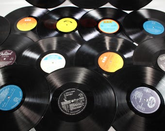 Lot De 10 Vinyles Vides 30 Cm - Pour DIY, Déco Vintage, Projets Créatifs - Sans Pochette