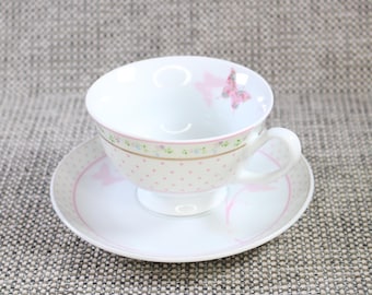 Portmeirion Cup and Saucer Floral Butterfly Design