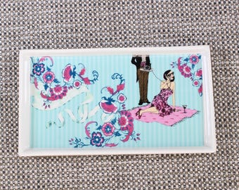 Whittard of Chelsea Tea Time Tarts Rectangular Biscuit Tray Dish Plate
