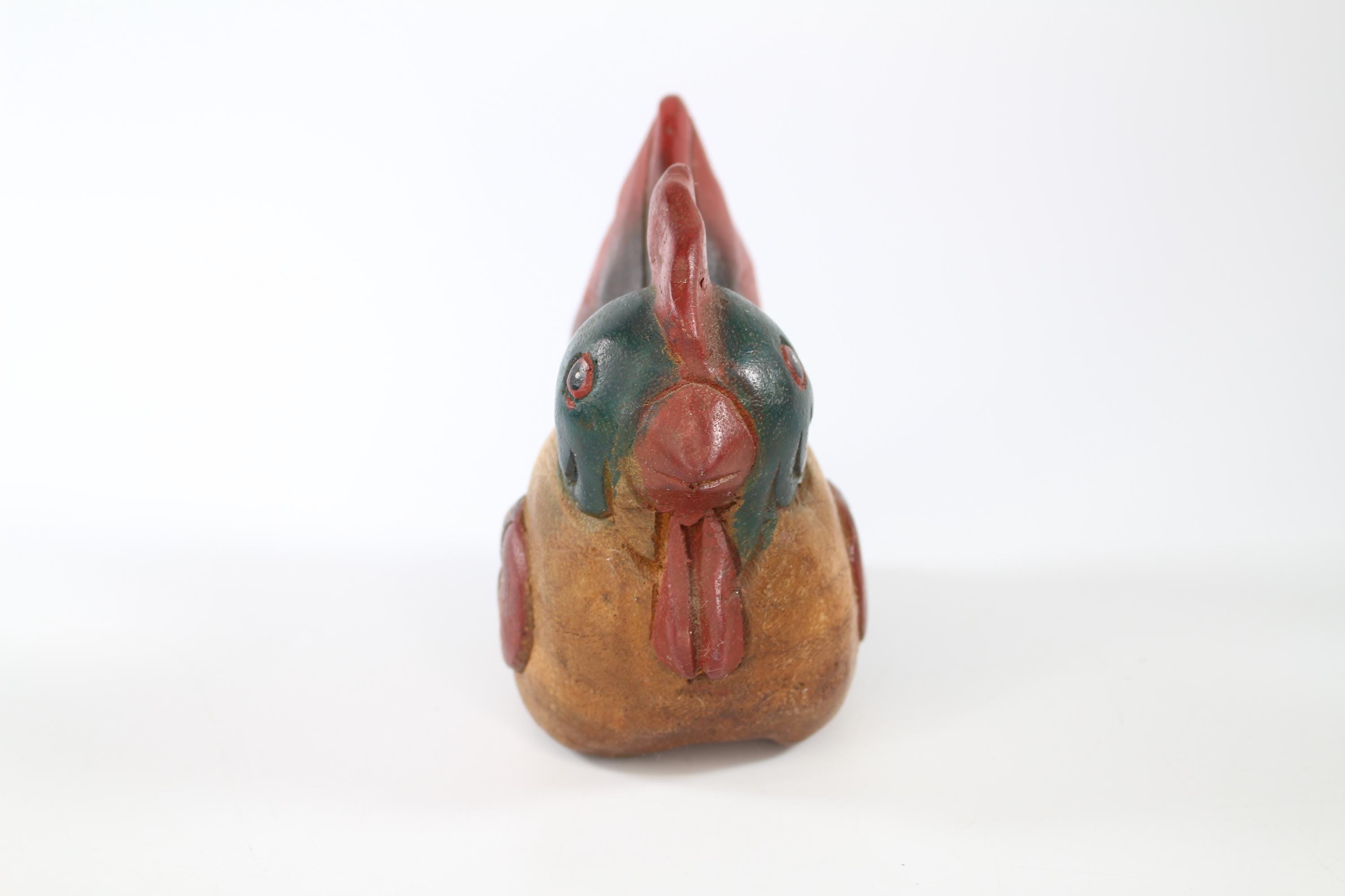 ヴィンテージの手彫り木製鶏彫刻像装飾フィギュア - Etsy 日本