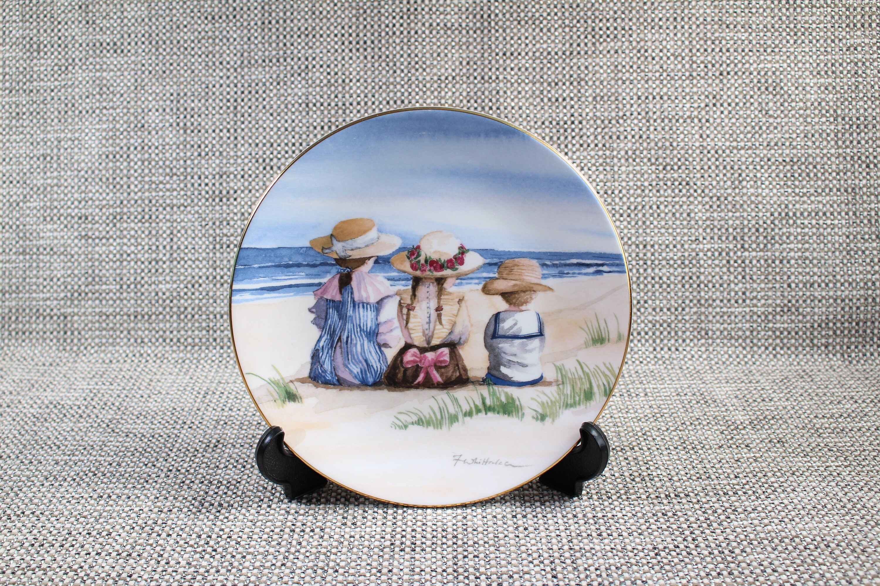 Vintage Royal Worcester One Glorious Summer Plate - the Sand Dunes