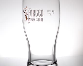 Smidd irländsk stout ölpintglas VGC