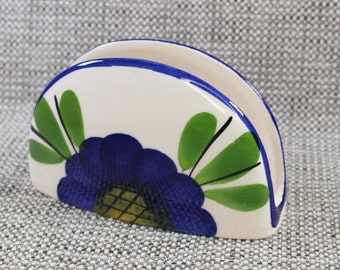 Spanish Ceramic Napkin Holder Hand Painted CABO Made in Spain Souvenir