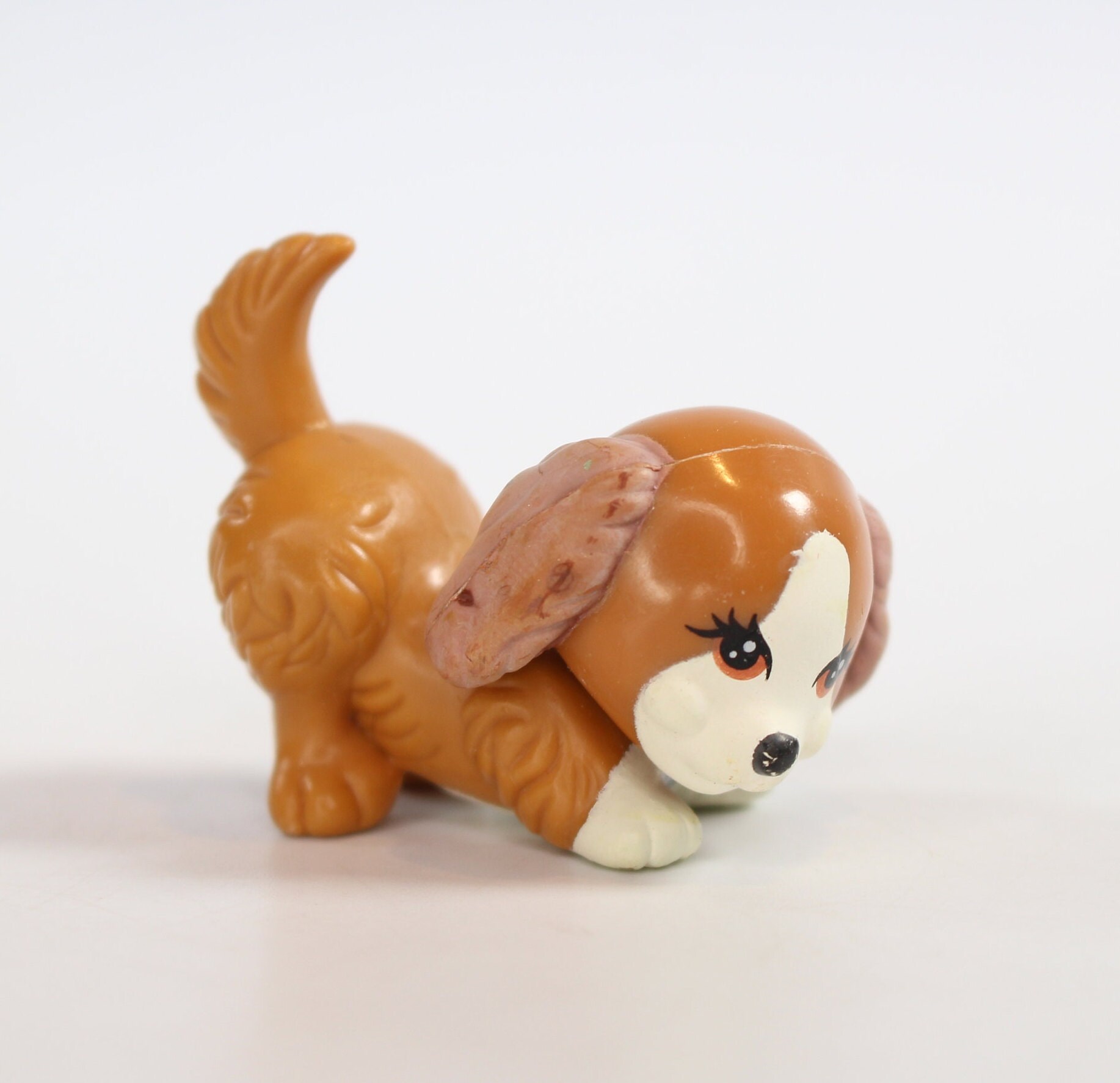 Vintage Kenner Littlest Pet Shop LPS Figure Brown Puppy