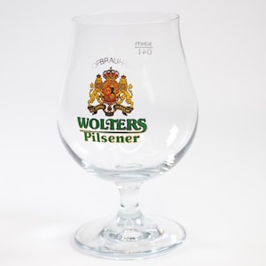Vintage German Beer Glass Wolters Pilsener Hofbrauhaus 0.4L