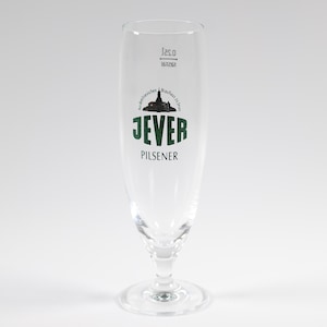 JEVER Pilsener Vintage German Pilsner Glass 0.25L, Collectible German Beer Glass, Barware Glass, beer drinking glassware