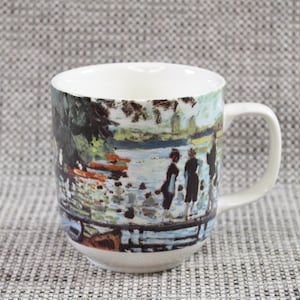Mok Claude Monet – zwemmers in La Grenouillère – kunstkoffiekop 350 ml – The National Gallery UK – cadeau impressionistische kunst