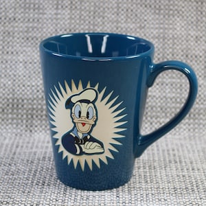Vintage Disney Store Donald Duck Mug | Exclusive Blue Large Cup 400ml | Collectible Disney Mug Gift