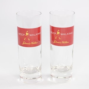 Set med 2 vintage Johnnie Walker whiskyglas 200ml 'Keep Walking' bild 1