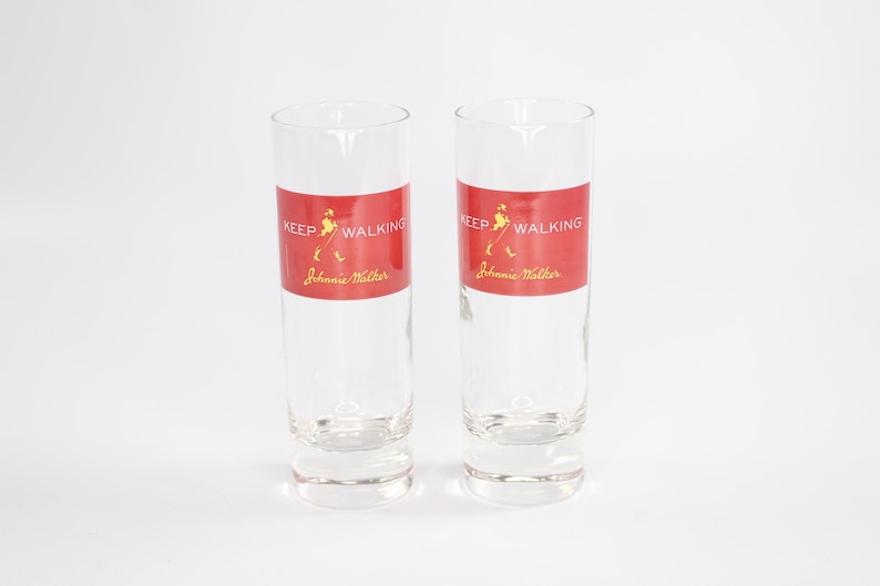 Set med 2 vintage Johnnie Walker whiskyglas 200ml 'Keep Walking' bild 2