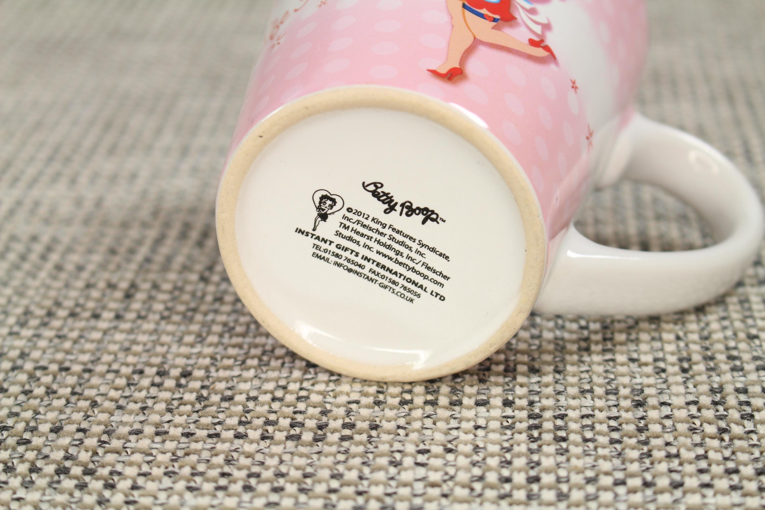 Vintage Betty Boop Pink Mug  Retro Cartoon Ceramic Cup, Classic Betty Boop  Collectible, 1990s Style Coffee & Tea Mug 250ml