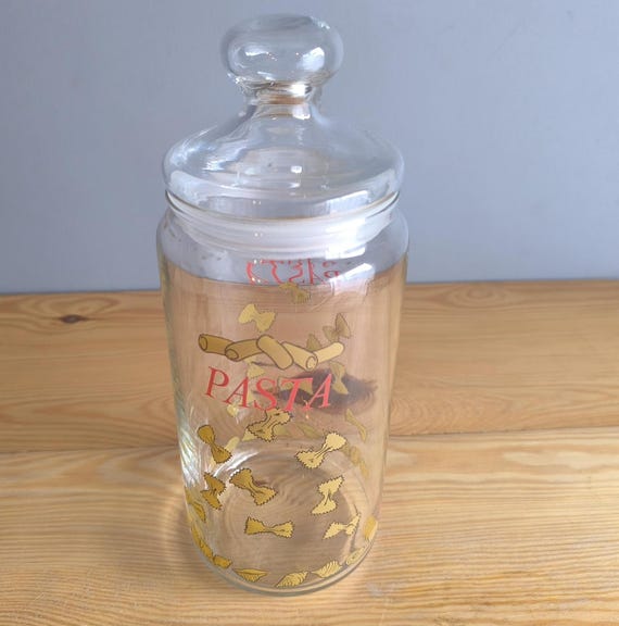 Vintage Retro Heritage Housewares Spaghetti Pasta Storage Glass