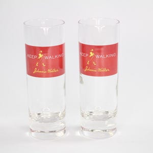 Set med 2 vintage Johnnie Walker whiskyglas 200ml 'Keep Walking' bild 5