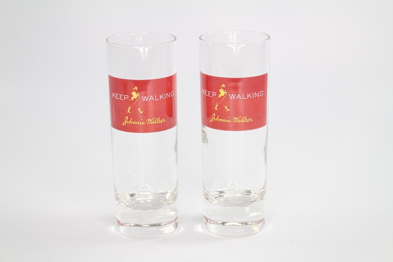 Set med 2 vintage Johnnie Walker whiskyglas 200ml 'Keep Walking' bild 5