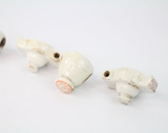 ヴィンテージアルミ水差し X6 Vintage Antique Porcelain Beer Bottle Swing Stoppers Tops