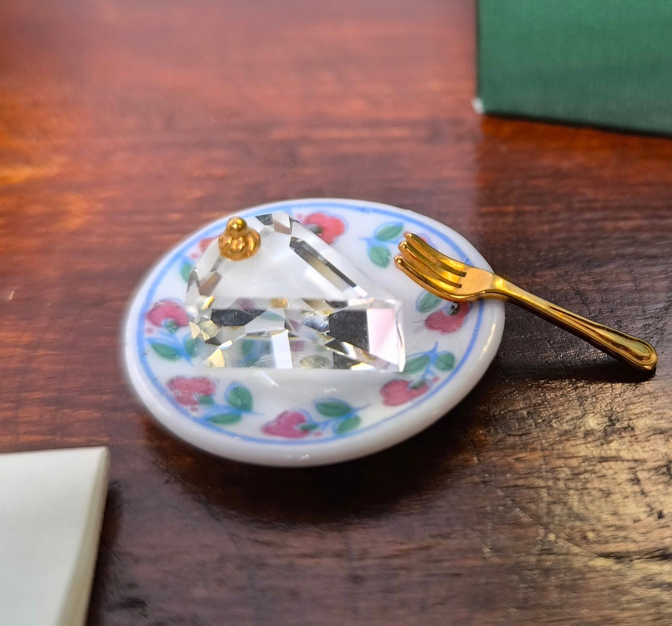 Vintage Swarovski Crystal Memories Classics Cake With Fork and