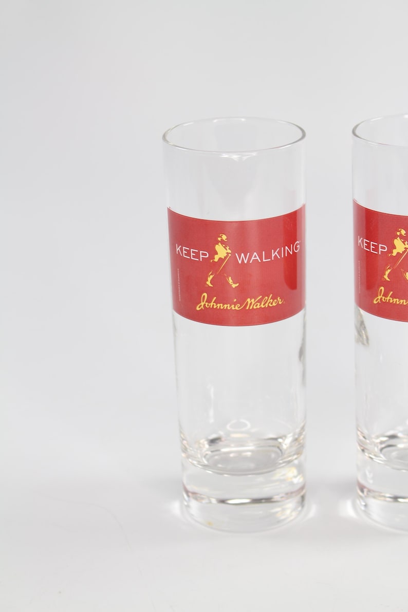 Set med 2 vintage Johnnie Walker whiskyglas 200ml 'Keep Walking' bild 3