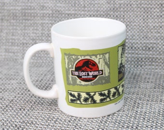 Vintage Retro The Lost World: Jurassic Park Mug Tetley 1997 250ml Collectible Film Mug Coffee Tea Cup