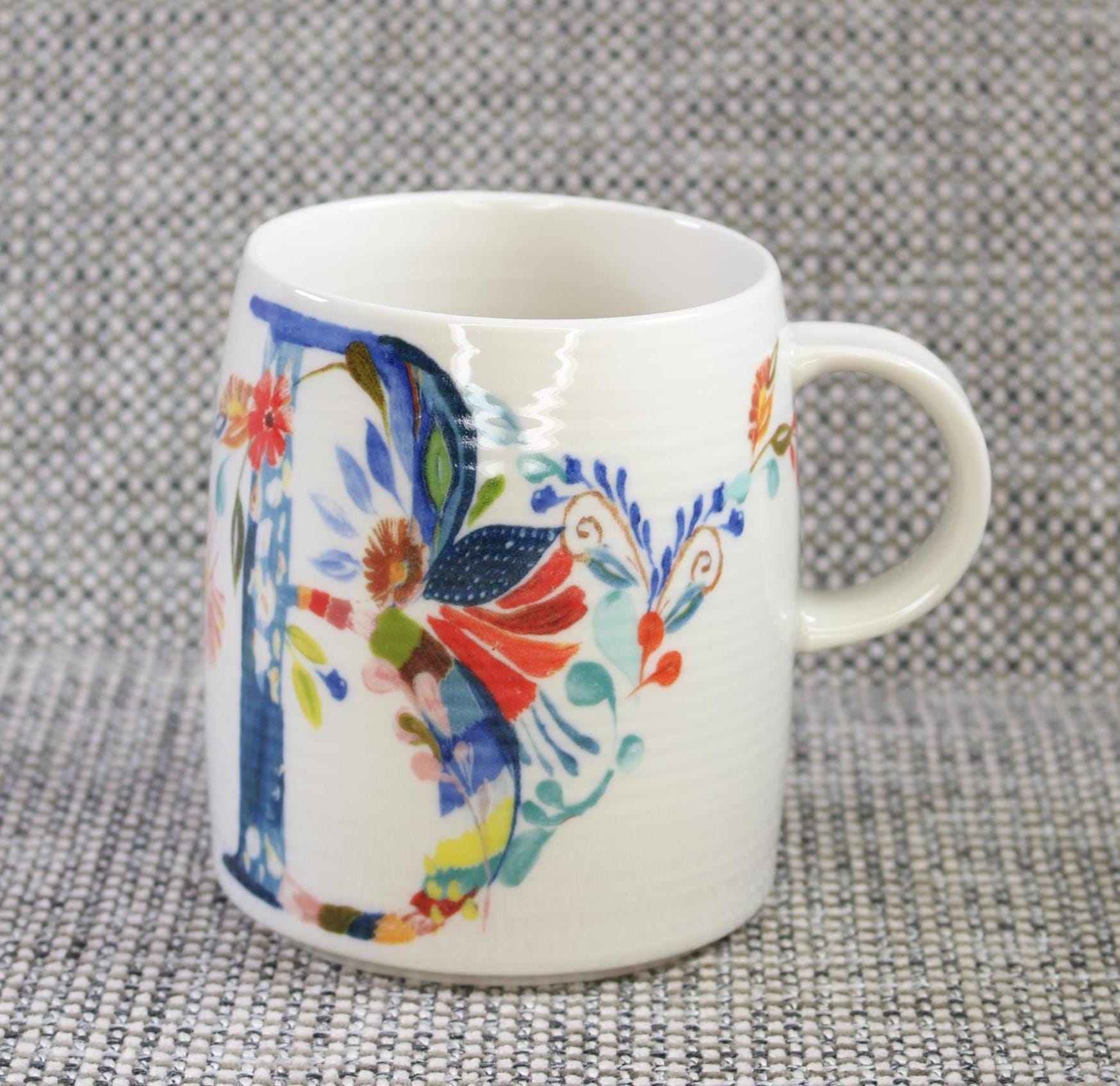 Anthropologie mug initial - Etsy 日本