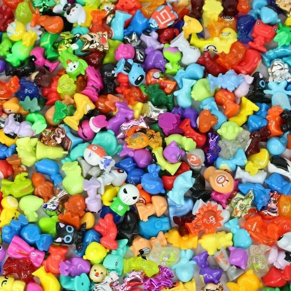 5, 10, 20 or 30 Random Selection of Crazy Bones Gogos Mini Monster Plastic Figurines Retro Children Kid gogo's