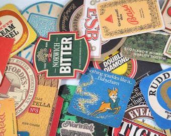 Vintage Beer Mats | Retro Coasters | English Pub Decor | Whisky