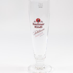 Berliner Kindl Jubilaums Pilsener Premium German Pilsner Beer Glass 0.2L, Barware Glass, beer drinking glassware