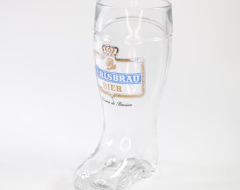 Vaso de cerveza alemán vintage con forma de bota Karlsbrau Bier 0,5 L