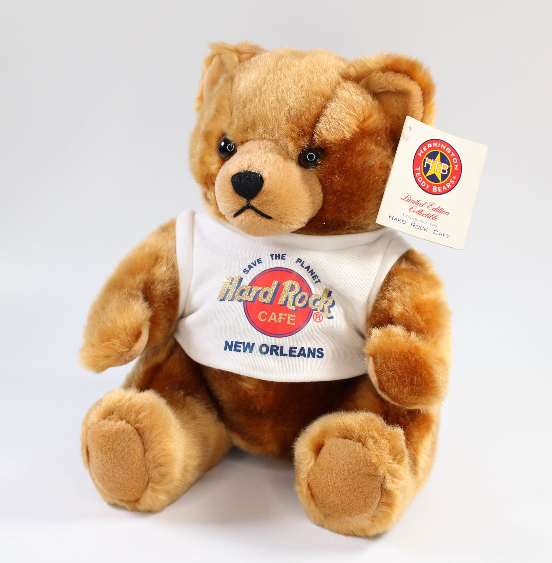 Vintage Hard Rock Cafe New Orleans Teddy Bear Soft Toy Plush