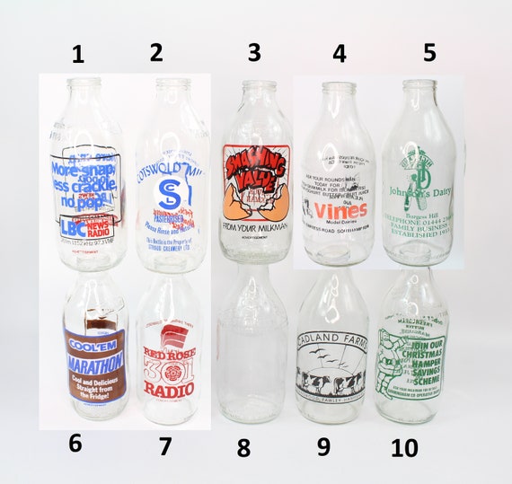 Vintage 1980s Advertising Milk Bottle: Hermesetas -  Hong Kong