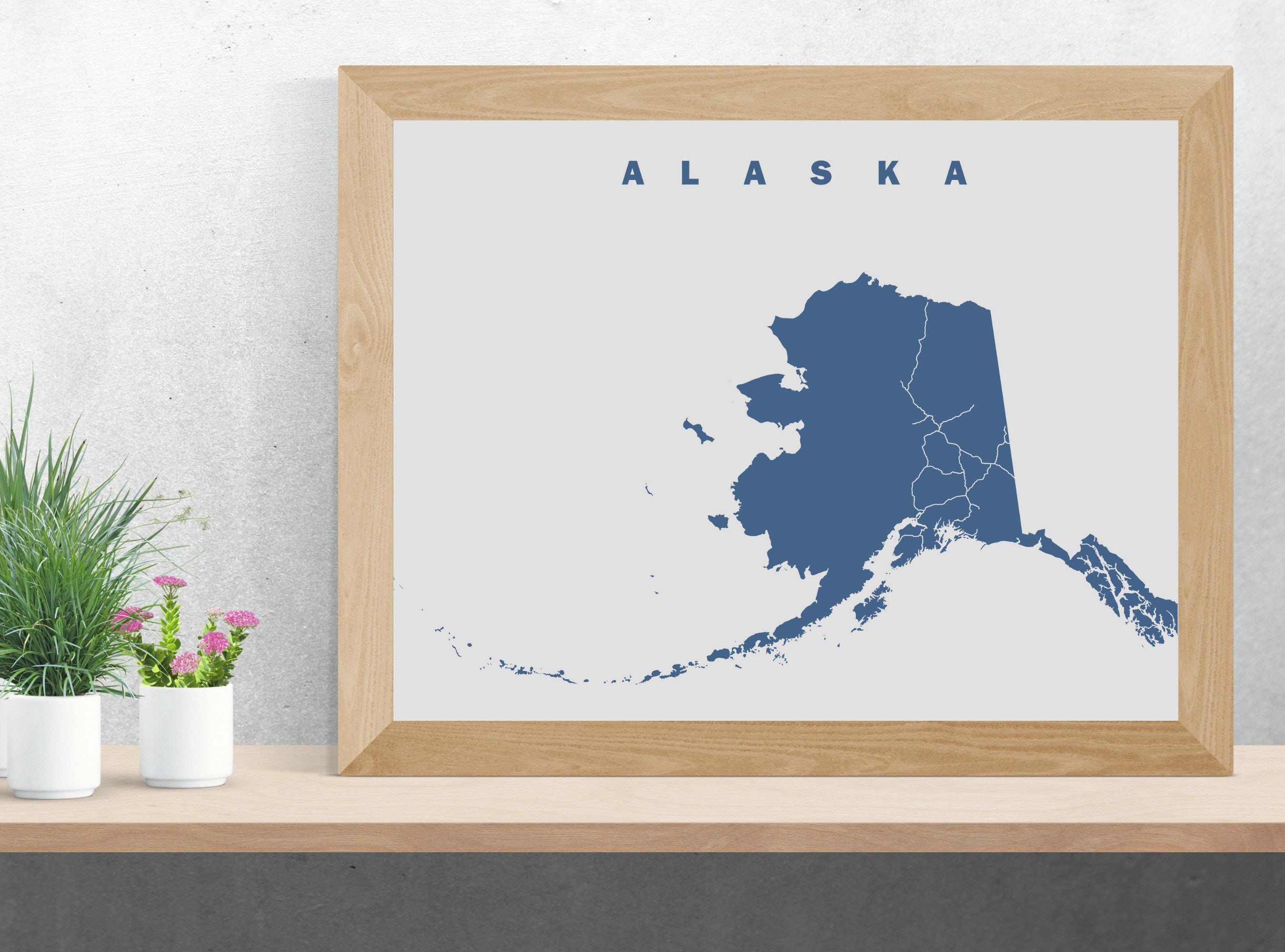 Custom State Map, Map Print, Physical Print, Any State, Nickname Map ...