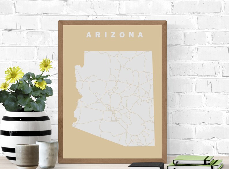 DIGITAL, Custom State Map, Map, Any State, Nickname Map, State Road Map ...