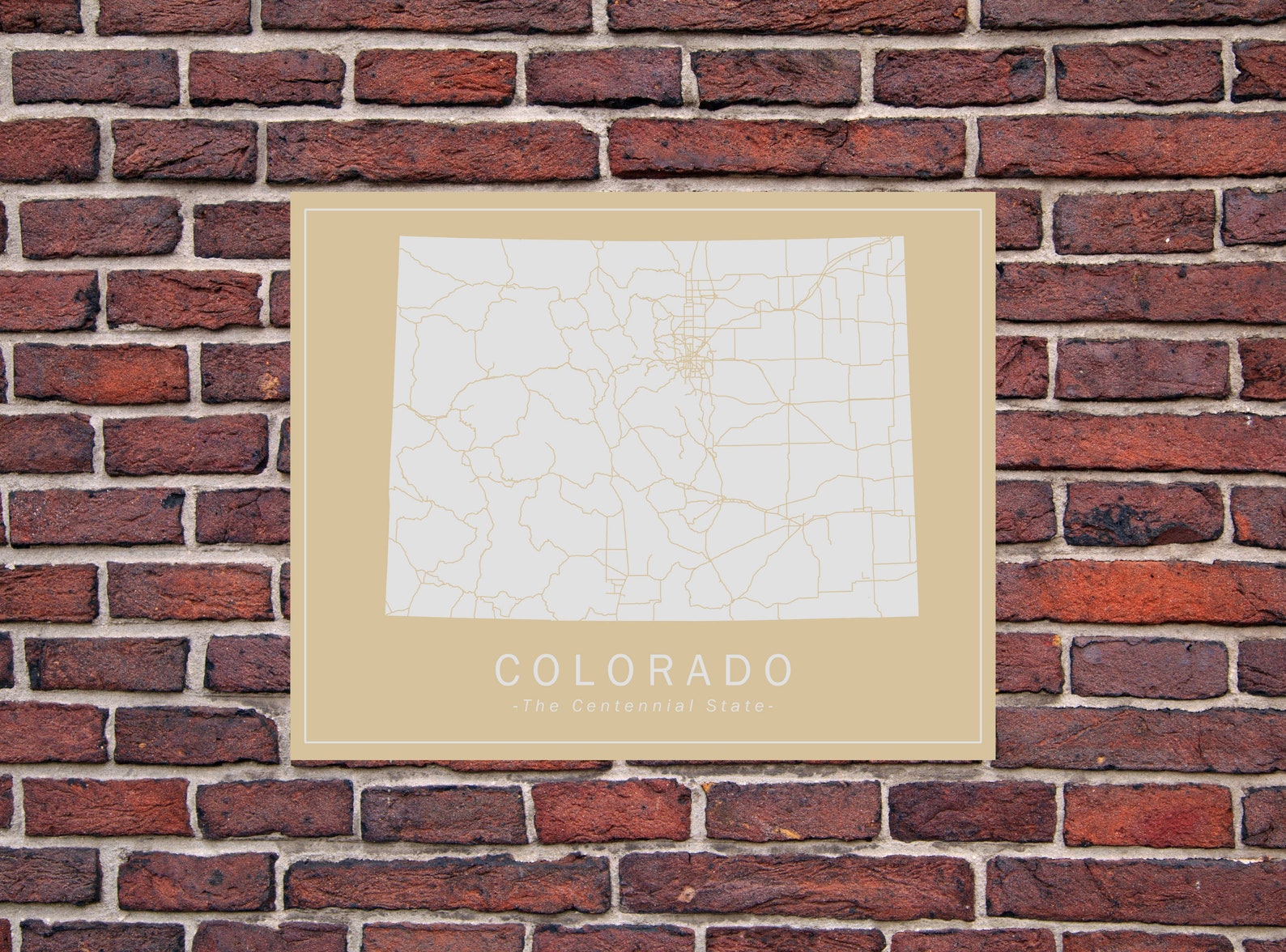 Colorado Map Print, Map Art, the Centennial State, Road Map, Home ...
