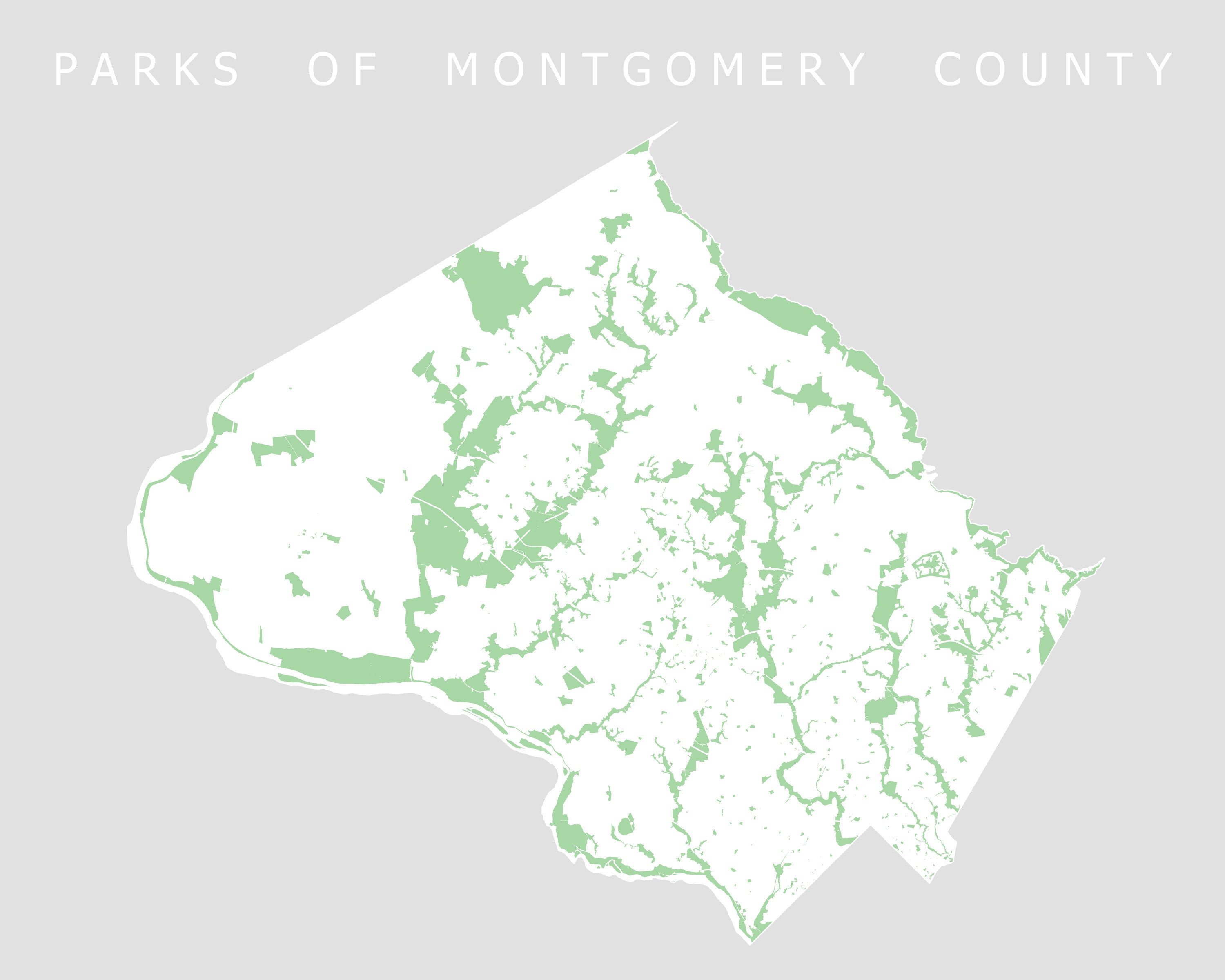 Montgomery County Md Parks Map Poster Etsy Uk