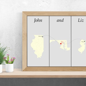 Personalisierte Karte Geschenk, Pärchen Karte, Unser Zuhause Herz Karte, Digitaler Download, Home Office Wand Dekor, Karte Kunst