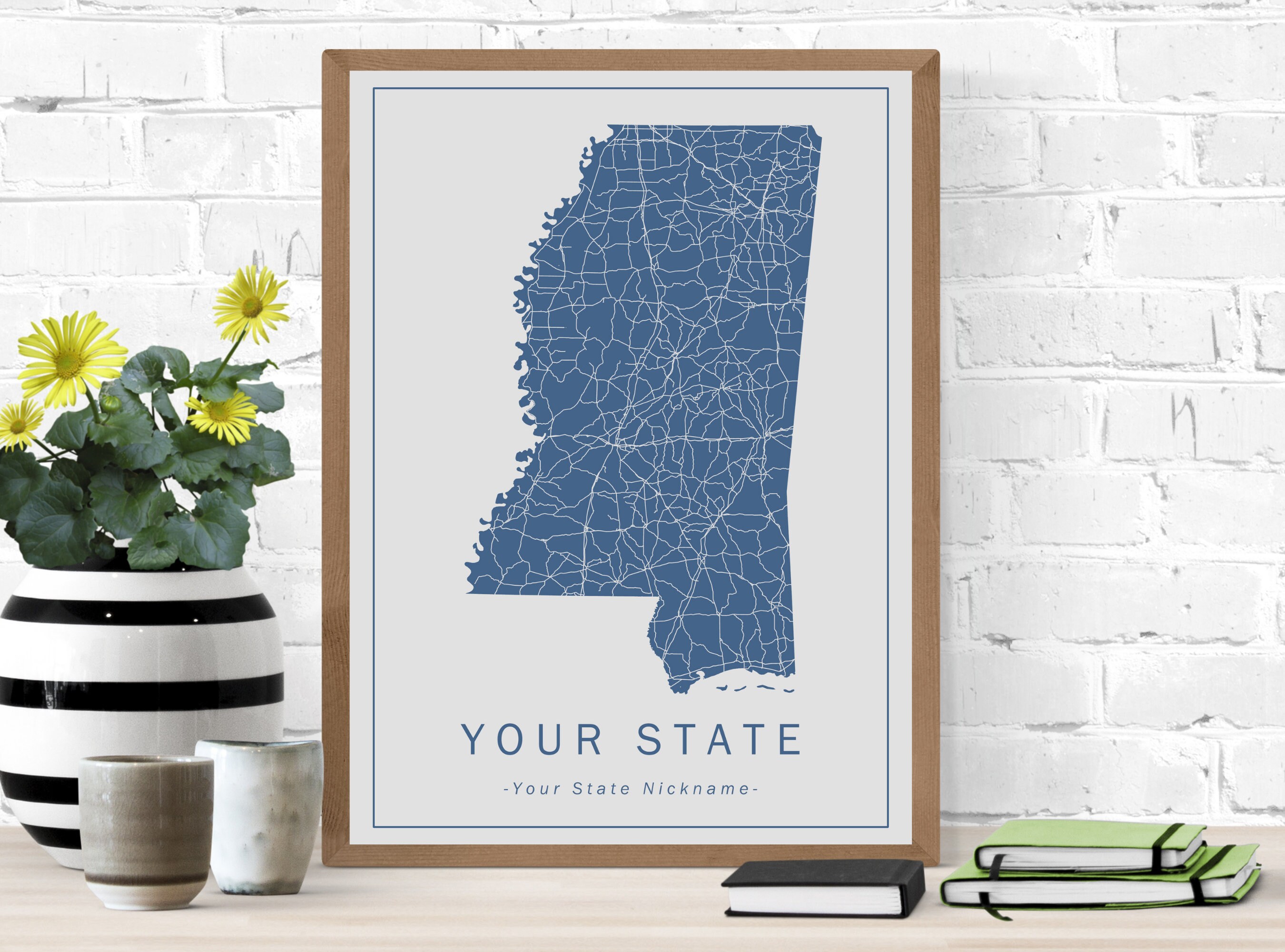 DIGITAL Custom Map Print, Street Map, Any Zipcode County City State ...