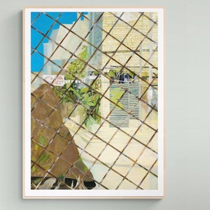 Giclée Print, Original Wall Art by Artist, Urban Scenery, City Life, Plants, for Home Decor