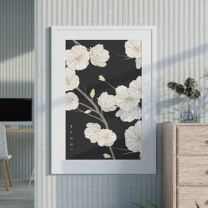 Flower Printable Wall Art, Oriental Painting Hangul Wall Decor Poster, Instant Download image 6