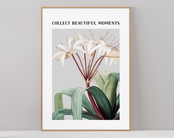 Printable Wall Art, Modern Flower Poster, Instant Download