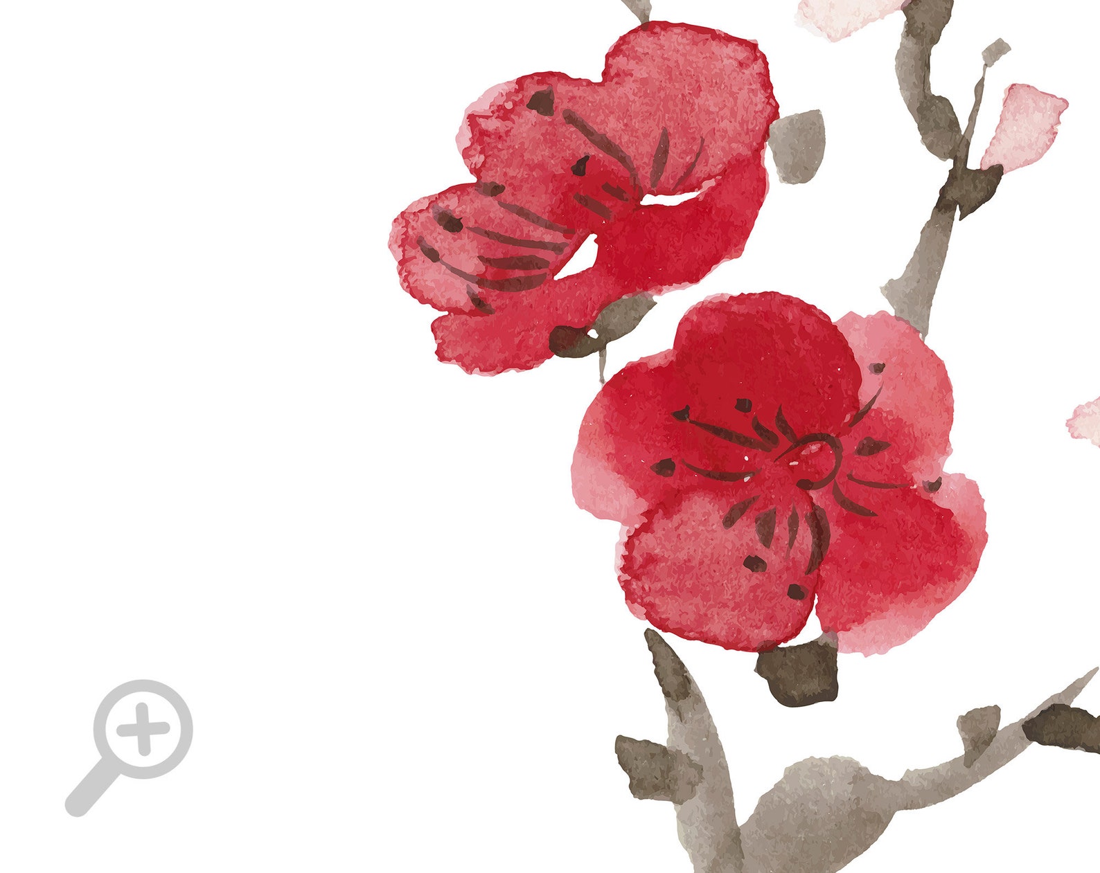 Flower Printable Wall Art Set of 2 Oriental Painting Wall Etsy