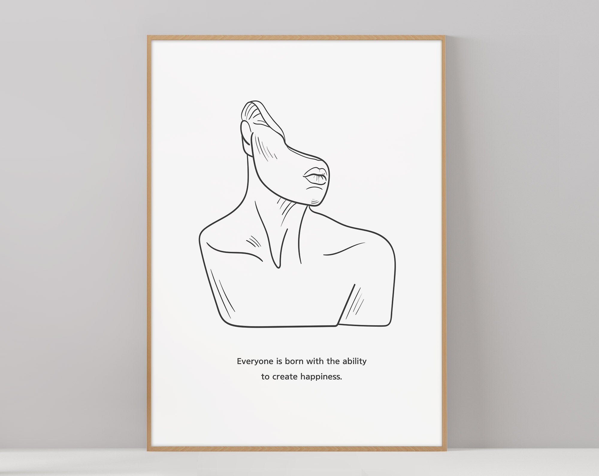 Minimalist Printable Wall Art Line Art Wall Decor INSTANT | Etsy
