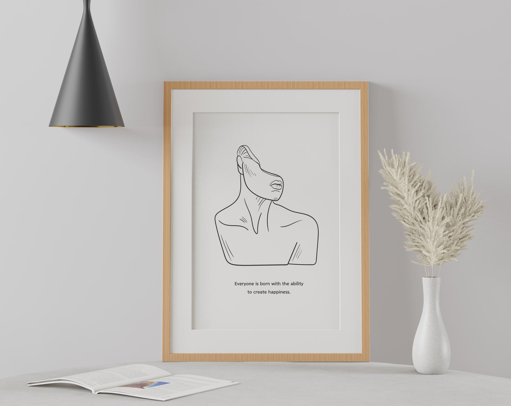Minimalist Printable Wall Art Line Art Wall Decor INSTANT | Etsy