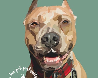 Custom Pet Portrait Digital Download | Pet Memorial | Pet Portrait | Pet Gift | Pet Illustration | Custom Dog Portrait | Dog Art